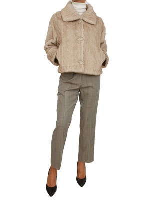 Cappotto corto Marielies Kocca doubleface beige a trecce in DONNA