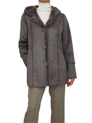Cappotto corto Melisande Kocca doubleface grigio in DONNA