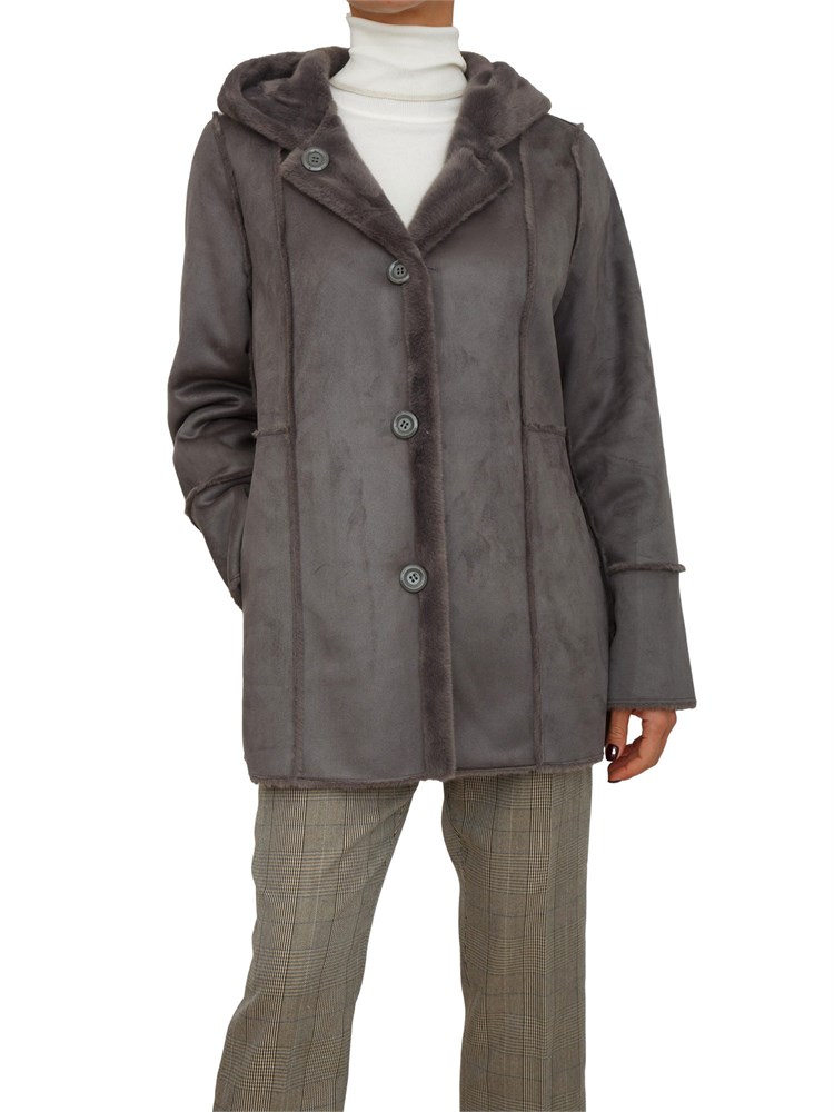 Cappotto corto Melisande Kocca doubleface grigio