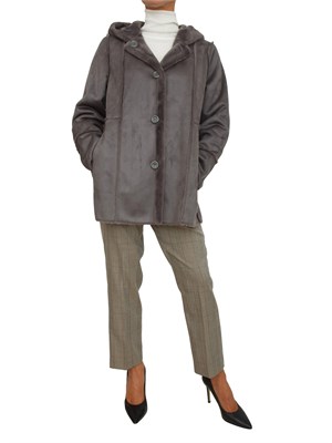 Cappotto corto Melisande Kocca doubleface grigio in DONNA