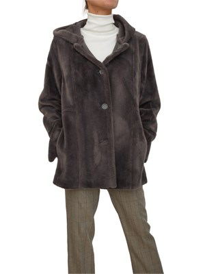 Cappotto corto Melisande Kocca doubleface grigio in DONNA
