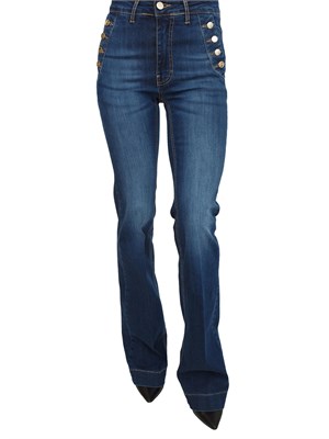 Jeans blu Rooney Kocca a zampa d'elefante in DONNA