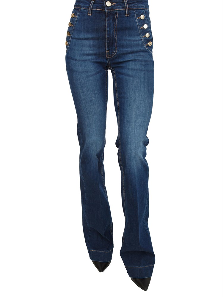 Jeans blu Rooney Kocca a zampa d'elefante