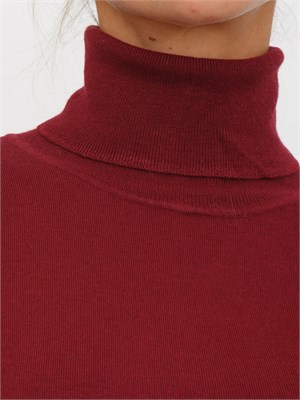 Maglia Vally collo alto Kocca in viscosa bordeaux in DONNA