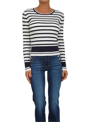 Maglia Marianne Kocca in misto viscosa a righe bianco blu in DONNA