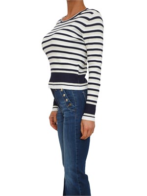 Maglia Marianne Kocca in misto viscosa a righe bianco blu in DONNA
