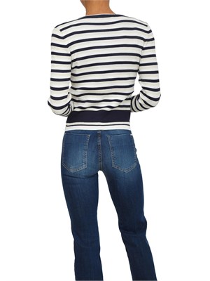 Maglia Marianne Kocca in misto viscosa a righe bianco blu in DONNA