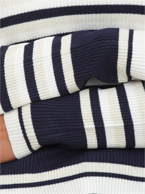 Maglia Marianne Kocca in misto viscosa a righe bianco blu in DONNA