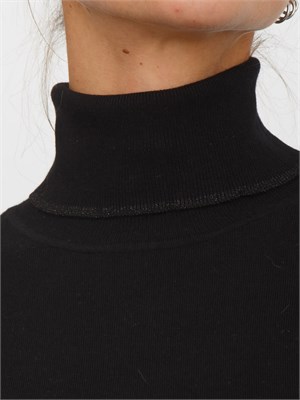 Maglia Vally collo alto Kocca in viscosa nera in DONNA