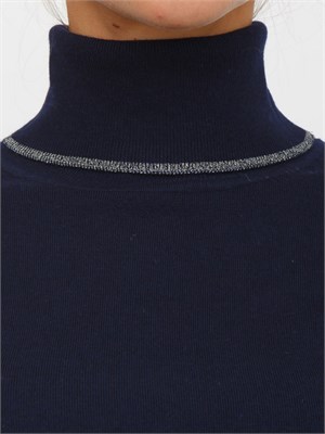 Maglia Vally collo alto Kocca in viscosa blu in DONNA