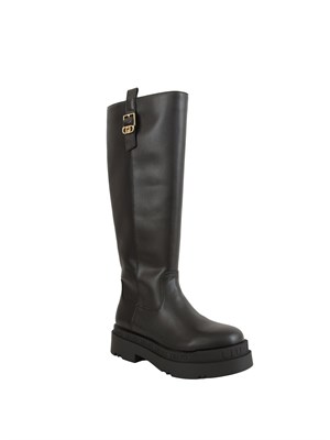 Stivali alti Liu Jo donna Love 64 in pelle nera in DONNA