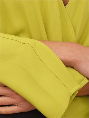 Body Elisabetta Franchi  in georgette verde lime in DONNA