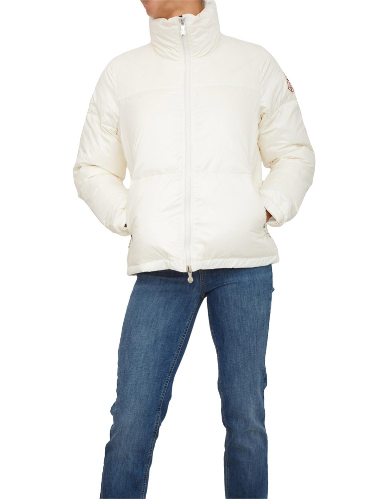 Giubbino donna Goldin Pyrenex bianco in piuma d'oca naturale