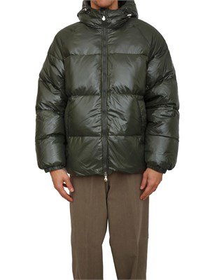 Piumino verde Sten Pyrenex unisex in piuma d'oca, idrorepellente e antivento in UOMO