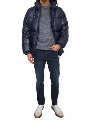 Piumino blu Sten Pyrenex unisex in piuma d'oca, idrorepellente e antivento in UOMO