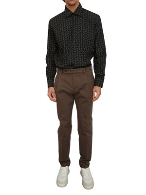 Pantaloni Barber Berwich in cotone mano calda marrone in UOMO