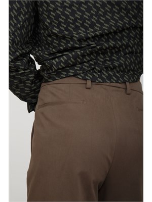 Pantaloni Barber Berwich in cotone mano calda marrone in UOMO