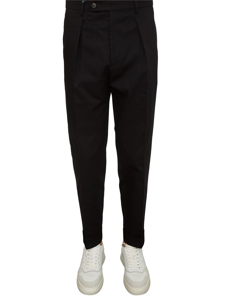 Pantaloni Chiaia Berwich in twill di cotone neri