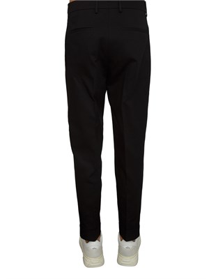 Pantaloni Chiaia Berwich in twill di cotone neri in UOMO