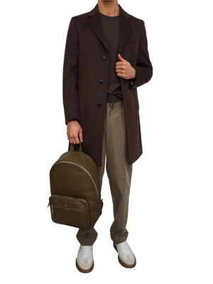 Cappotto Boss uomo in cashmere e lana marrone in UOMO