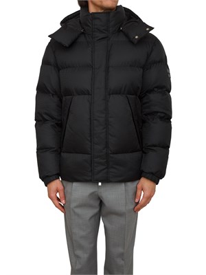 Giubbotto nero Boss uomo in tessuto idrorepellente in UOMO