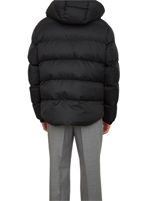 Giubbotto nero Boss uomo in tessuto idrorepellente in UOMO