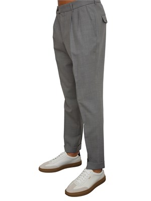 Pantaloni Boss uomo in lana vergine grigi in UOMO