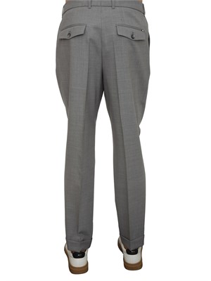 Pantaloni Boss uomo in lana vergine grigi in UOMO