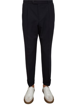 Pantaloni Boss uomo in lana vergine blu in UOMO