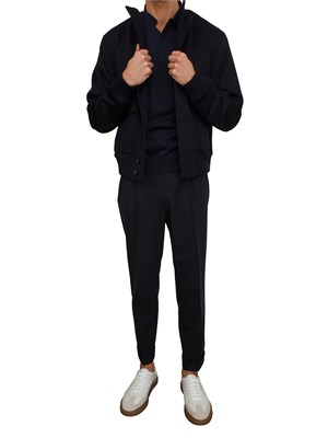 Pantaloni Boss uomo in lana vergine blu in UOMO