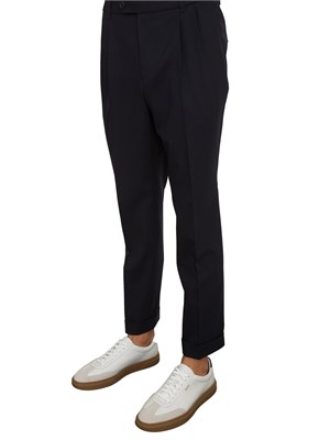 Pantaloni Boss uomo in lana vergine blu in UOMO