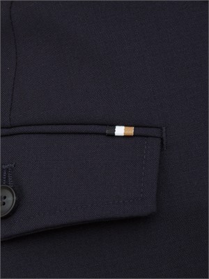 Pantaloni Boss uomo in lana vergine blu in UOMO