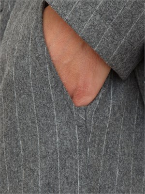 Pantaloni BOSS Uomo in lana gessata grigia in UOMO