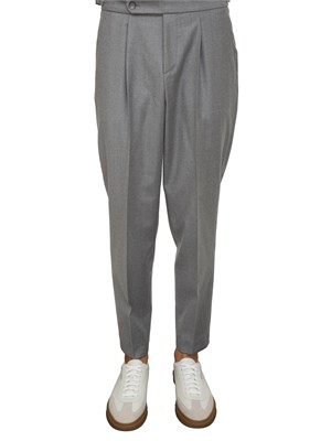 Pantaloni Boss uomo in lana vergine grigi in UOMO