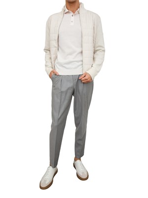 Pantaloni Boss uomo in lana vergine grigi in UOMO