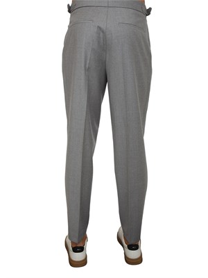 Pantaloni Boss uomo in lana vergine grigi in UOMO