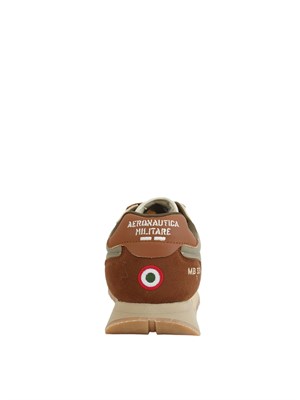 Sneaker uomo Aeronautica Militare in ecopelle verde in UOMO