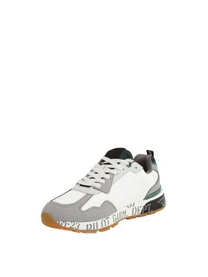 Sneaker uomo Aeronautica Militare in ecopelle bianca in UOMO