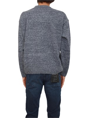 Maglia Boss uomo in lana vergine blu in UOMO