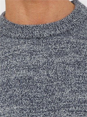 Maglia Boss uomo in lana vergine blu in UOMO