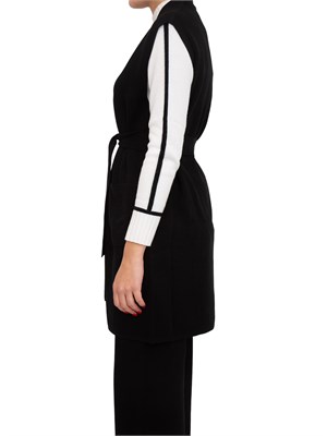 Gilet donna Abete Max Mara in viscosa punto tessuto nero in DONNA