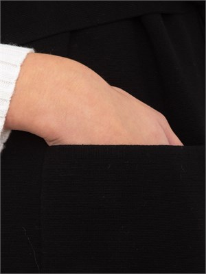 Gilet donna Abete Max Mara in viscosa punto tessuto nero in DONNA