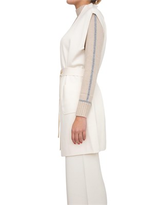 Gilet donna Abete Max Mara in viscosa punto tessuto bianco in DONNA