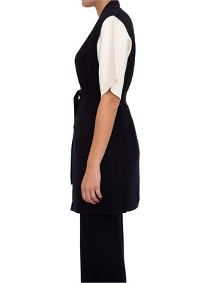 Gilet donna Abete Max Mara in viscosa punto tessuto blu in DONNA