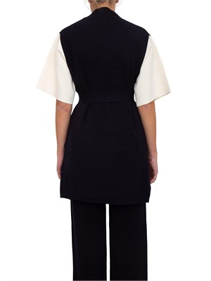 Gilet donna Abete Max Mara in viscosa punto tessuto blu in DONNA