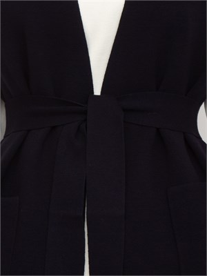 Gilet donna Abete Max Mara in viscosa punto tessuto blu in DONNA