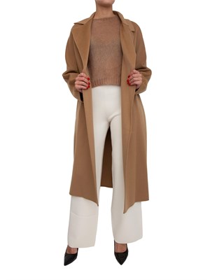 Maglia girocollo Aceto Max Mara in filato cardato di misto mohair cammello in DONNA