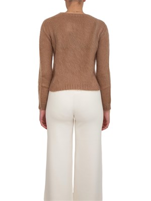 Maglia girocollo Aceto Max Mara in filato cardato di misto mohair cammello in DONNA