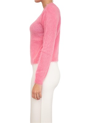 Maglia girocollo Aceto Max Mara in filato cardato di misto mohair rosa in DONNA