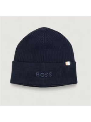 Berretto Boss uomo in misto lana blu in UOMO